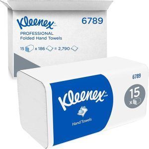 Kleenex® 6789 Toallas de Papel Plegadas 2 Capas - 15 Packs x 186 Hojas (2.790 Hojas)