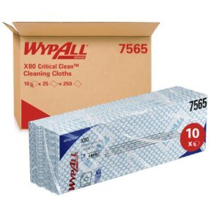 Bayetas WypAll® X80 Azul Critical Clean™ 7565 – 10 paquetes x 25 un.