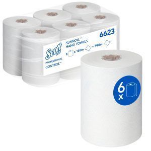 Secamanos en Rollo Scott® Control™ Slimroll™ 6623 – 6 Rollos x 165 m
