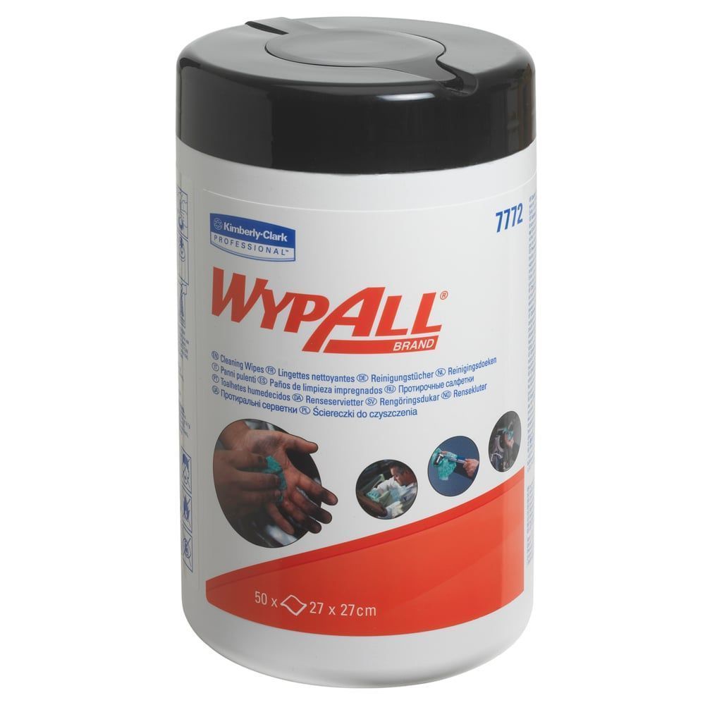 Bayetas Húmedas WypAll® Power Clean™ 7772 - Bayetas industriales verdes presaturadas - 6 envases x 50 bayetas de doble textura (300 en total) - Imagen 3