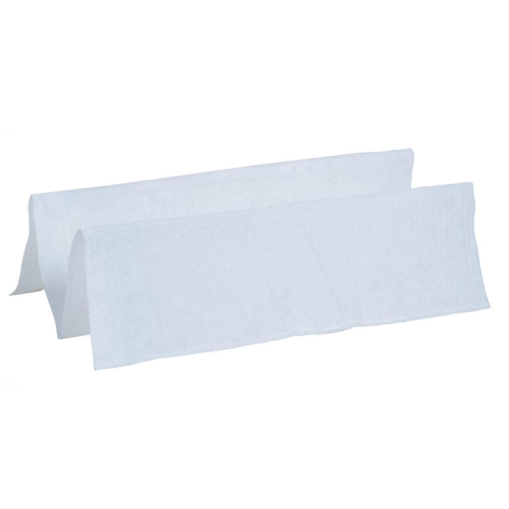 Bayetas WypAll® X70 Power Clean™ 8387 - Bayetas industriales blancas de 1 capa - 12 paquetes x 76 bayetas plegadas 1/4 (912 en total) - Imagen 5