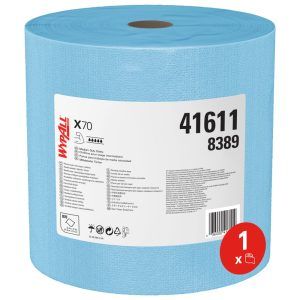 Bayetas Resistentes Azul Industrial WypAll® X70 Power Clean™ 8389 Jumbo Roll - 870 paños