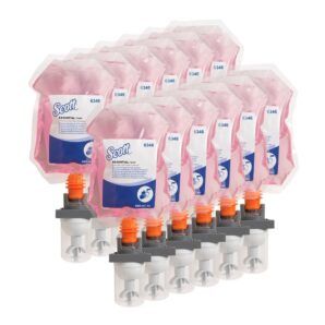 Jabón de Manos en Espuma Scott® Essential™ 6346 – 12 sobres de 200 ml, Rosa, Uso Diario, Fórmula Biodegradable