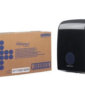 Dispensador de Secamanos Plegados Aquarius™ 7171 – 1 unidad, negro, alta capacidad y dispensación de hoja individual