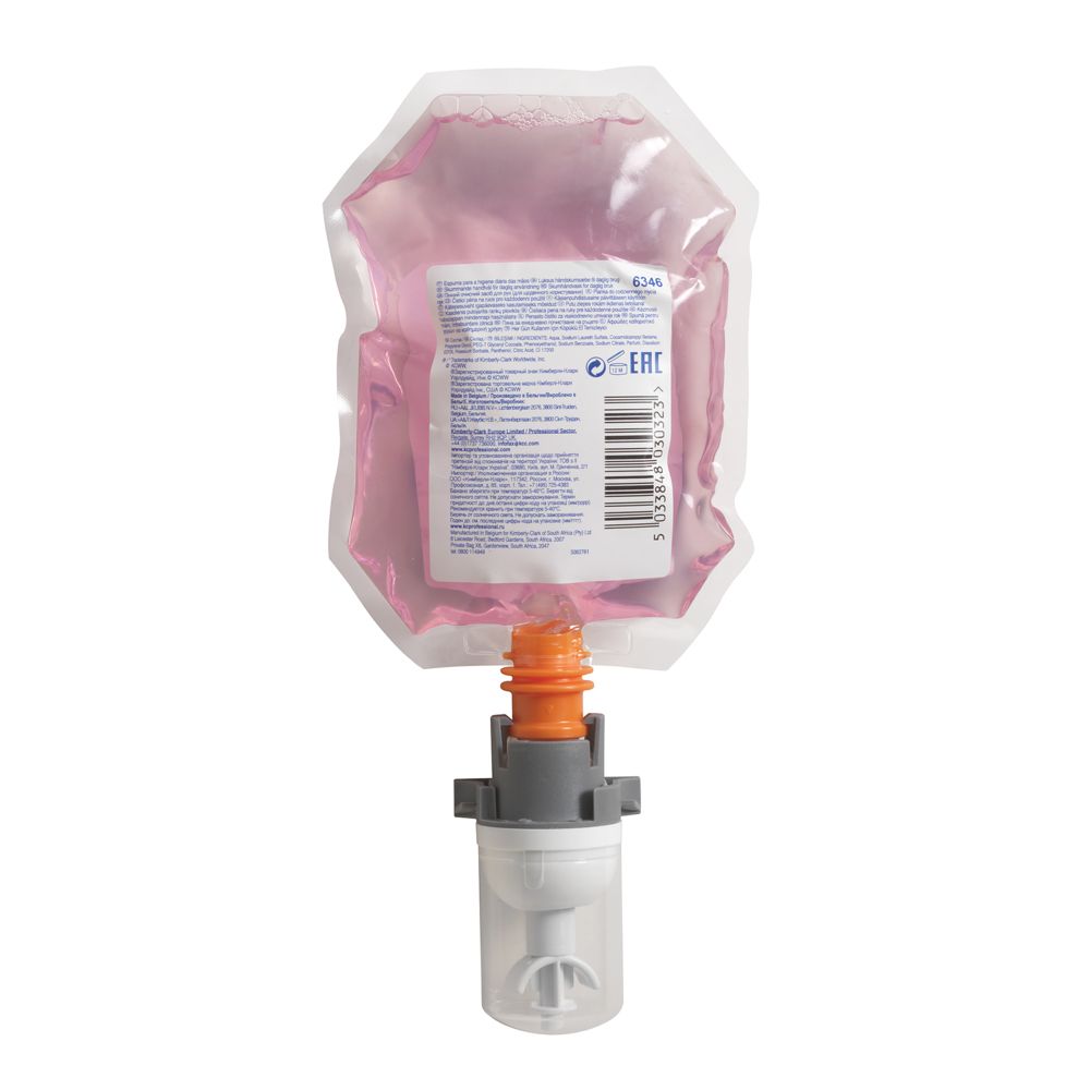 Jabón de Manos en Espuma Scott® Essential™ 6346 – 12 sobres de 200 ml, Rosa, Uso Diario, Fórmula Biodegradable - Imagen 4