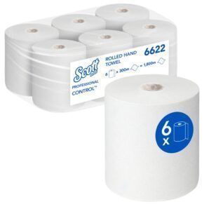 Toallas Secamanos en Rollo Scott® Control™ 6622 - 6 Rollos x 300 m (1.800 m)