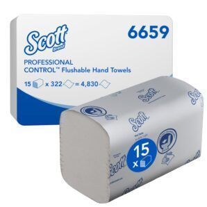 Toallas Plegadas Desechables por Inodoro 6659 Scott® Control™ - 15 paquetes con 322 toallas