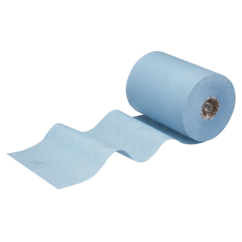Toallas Secamanos en Rollo Slimroll™ Scott® Essential™ 6696 – 6 rollos de 190 metros, 1 capa, Color Azul, Tecnología Airflex™ - Imagen 4