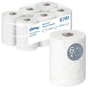 Kleenex® Ultra™ Slimroll™ 6781 – Secamanos Premium Compacto 2 Capas | 6 x 100 m (600 metros en total)