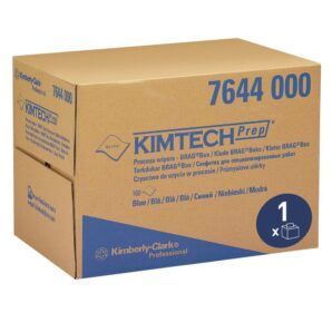 Paños para Procesos Kimtech® 7644 – 1 caja BRAG™ Box con 160 paños azules, Sin Pelusa, Para Uso con Químicos y Disolventes