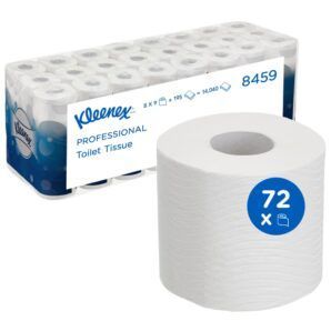 Papel Higiénico Kleenex® 8459 – 9 rollos de 195 hojas, 3 capas, Disolución Rápida, Certificación FSC®