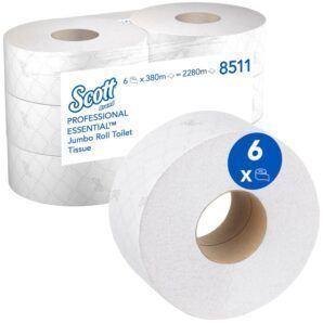 Papel Higiénico 8511 Scott® Essential™ Jumbo - 6 rollos x 380 metros