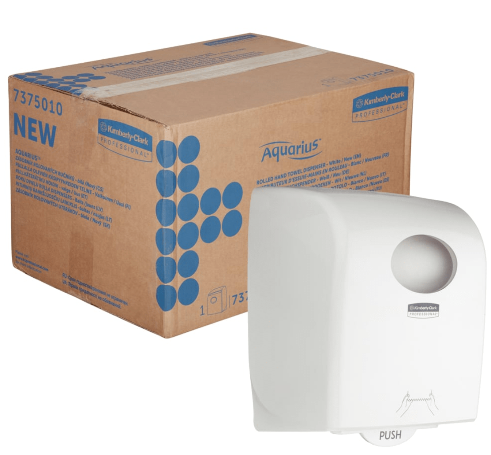 Dispensador de Secamanos en Rollo Aquarius™ Blanco 7375