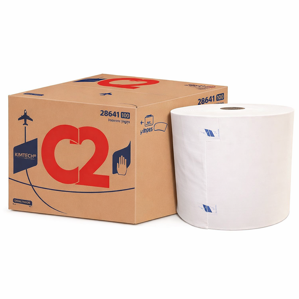 Kimtech® C2 Aviation Wipes (28641), Cleaning Wipes, 1 Roll / Case, 900 Sheets / Roll (900 Sheets)
