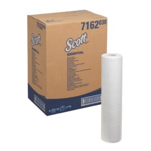 Scott® Essential™ Cubrecamillas (59 de ancho) 7162, 6 rollos x 198 hojas blancas de 1 capa